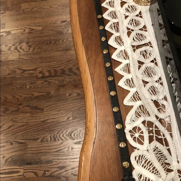 Tory Burch Double Wrap Black Logo Stud Bracelet - Picture 2 of 6